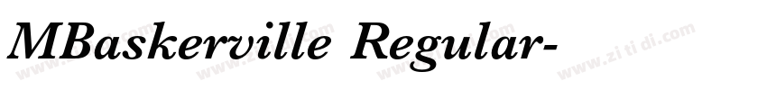 MBaskerville Regular字体转换